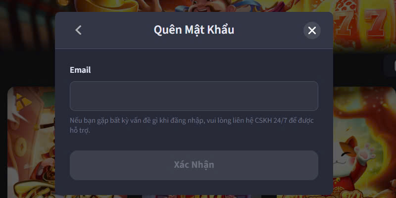 Quên mật khẩu không thể đăng nhập TX88